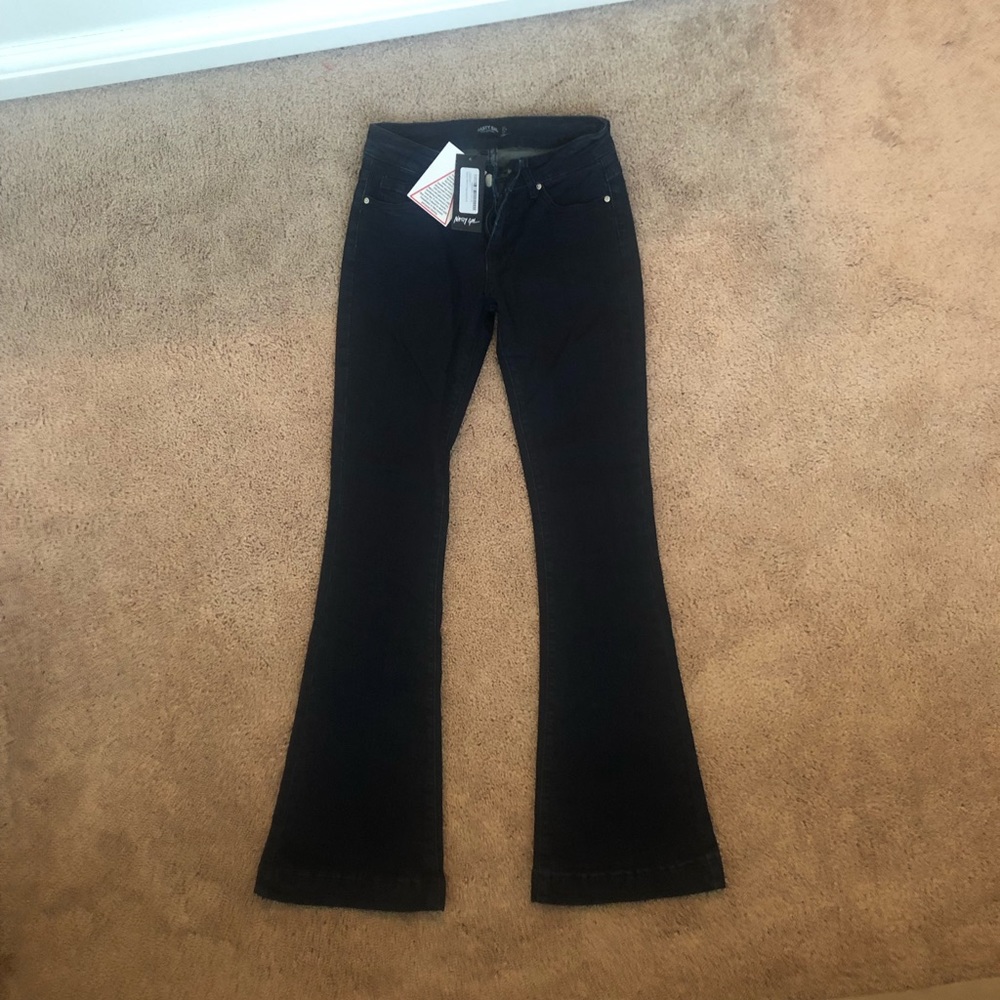 Dark denim flare jeans